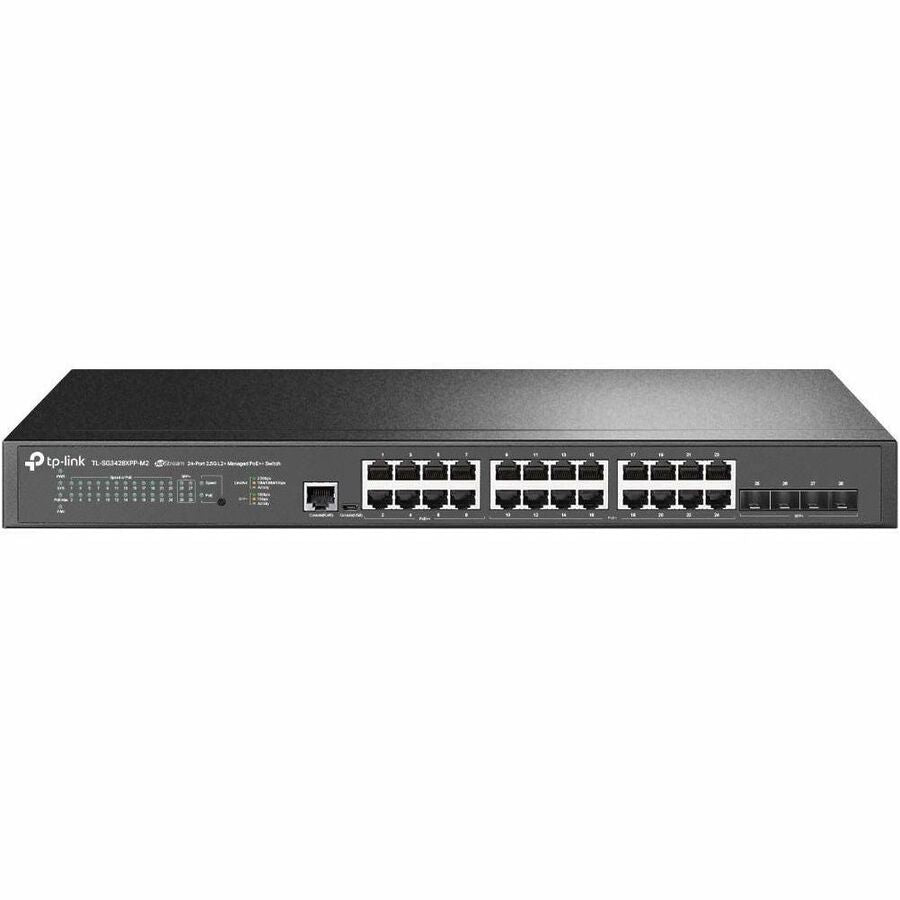 TP-Link Omada SG3428XPP-M2 - Omada 24-Port 2.5GBASE-T and 4-Port 10GE SFP+ L2+ Managed Switch with 16-Port PoE+ & 8-Port PoE++ SG3428XPP-M2