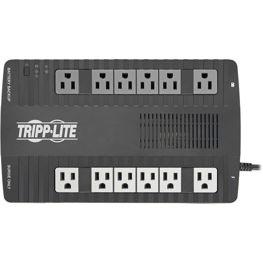 Tripp Lite by Eaton 750VA 450W Line-Interactive UPS - 12 NEMA 5-15R Outlets, AVR, 120V, 50/60 Hz, USB, Desktop/Wall Mount - Battery Backup AVR750U