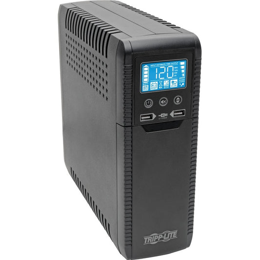 Tripp Lite by Eaton Line-Interactive UPS with USB and 8 Outlets - 120V, 1000VA, 600W, 50/60 Hz, AVR, ECO Series - Battery Backup ECO1000LCD