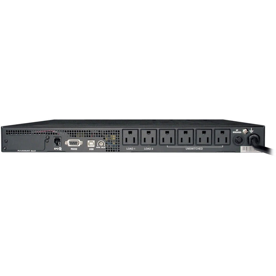 Tripp Lite by Eaton SmartPro 120V 750VA 600W Line-Interactive Sine Wave UPS, 1U Rack/Vertical, Network Management Card Options, USB, DB9 Serial - Battery Backup SMART750RM1U