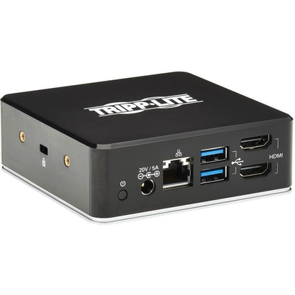 Tripp Lite by Eaton USB-C Dock, Dual Display - Dual HDMI, USB 3.x (5Gbps) Hub, GbE, 3.5 mm, 85W PD Charging U442-DOCK20-B