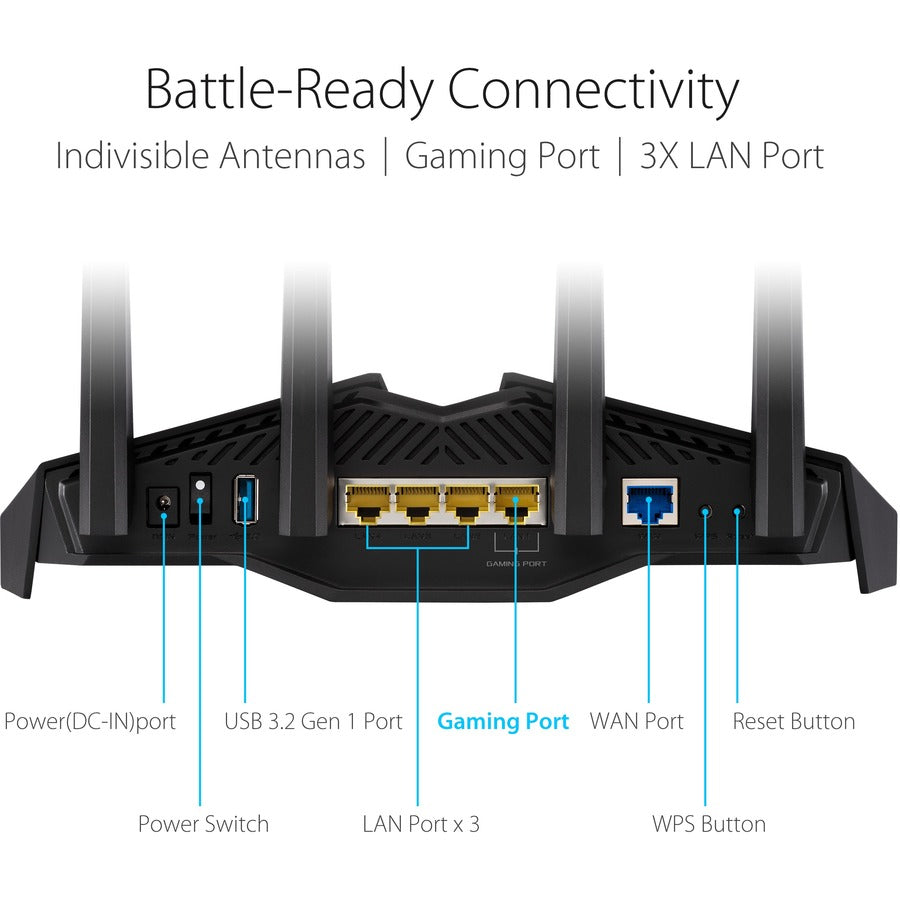 Asus RT-AX82U Wi-Fi 6 IEEE 802.11ax Ethernet Wireless Router RT-AX82U