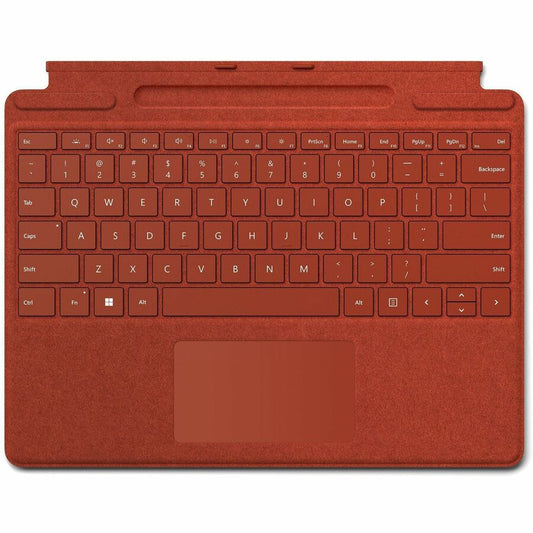 Microsoft Signature Keyboard/Cover Case Microsoft Surface Pro 9, Surface Pro 8, Surface Pro X Tablet, Stylus - Poppy Red 8X8-00021