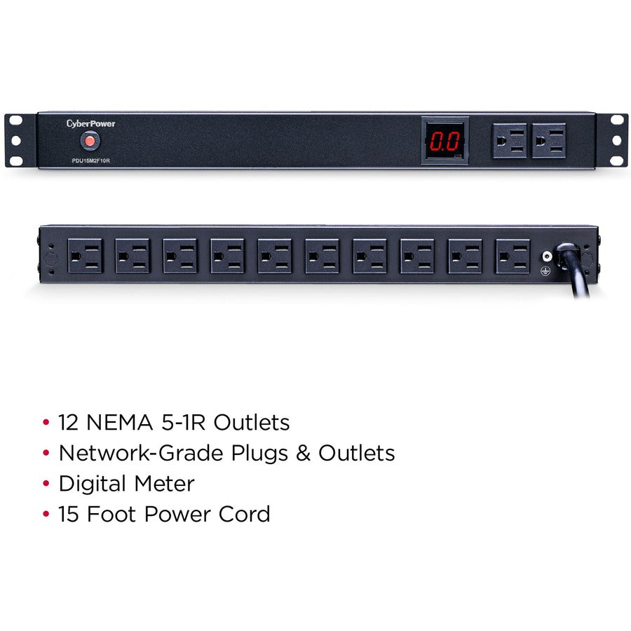 CyberPower PDU15M2F10R 12-Outlets PDU PDU15M2F10R