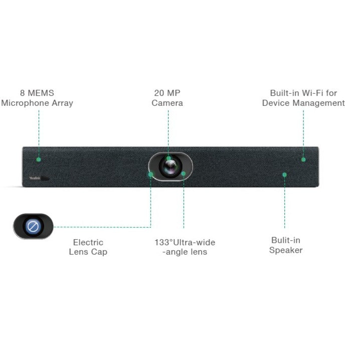 Yealink UVC40 Video Conferencing Camera - 20 Megapixel - 60 fps - USB 3.0 UVC40