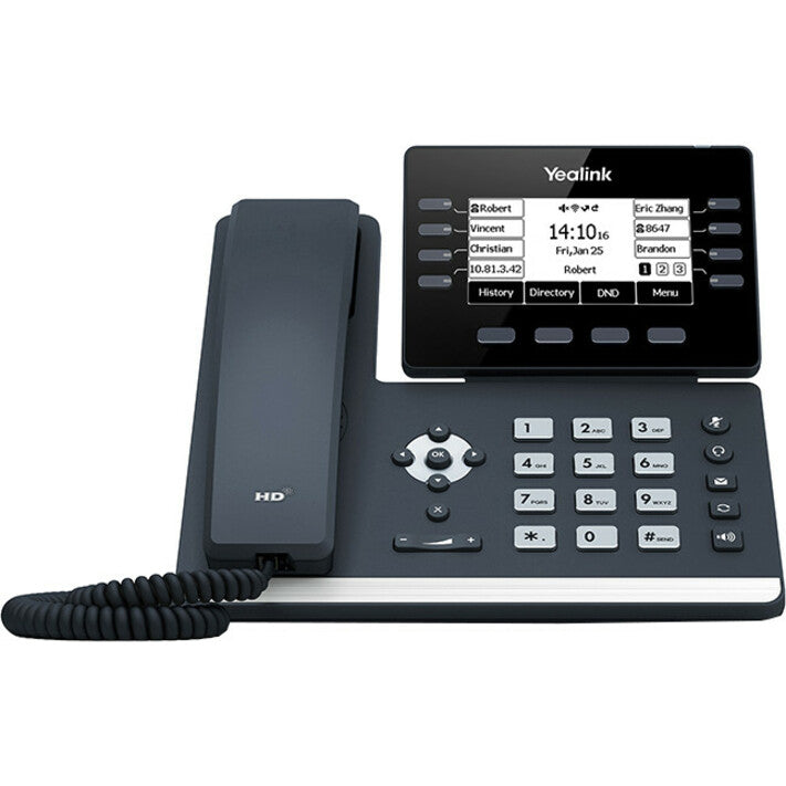 Yealink SIP-T53 IP Phone - Corded/Cordless - Corded - DECT, Bluetooth - Wall Mountable, Desktop - Classic Gray SIP-T53