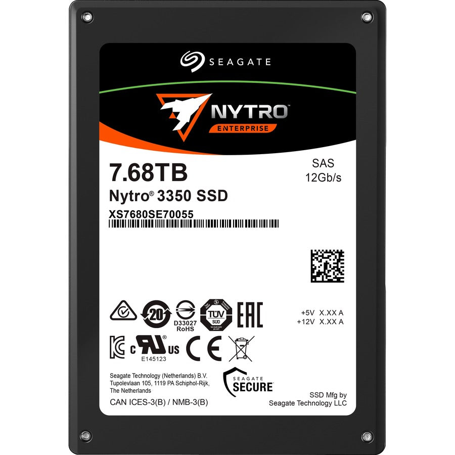 Seagate Nytro 3000 XS7680SE70055 7.68 TB Solid State Drive - 2.5" Internal - SAS (12Gb/s SAS) XS7680SE70055