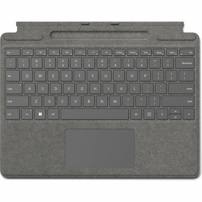 Microsoft Signature Keyboard/Cover Case for 13" Microsoft Surface Pro 8, Surface Pro X, Surface Pro 9 Stylus, Tablet - Platinum 8XB-00062