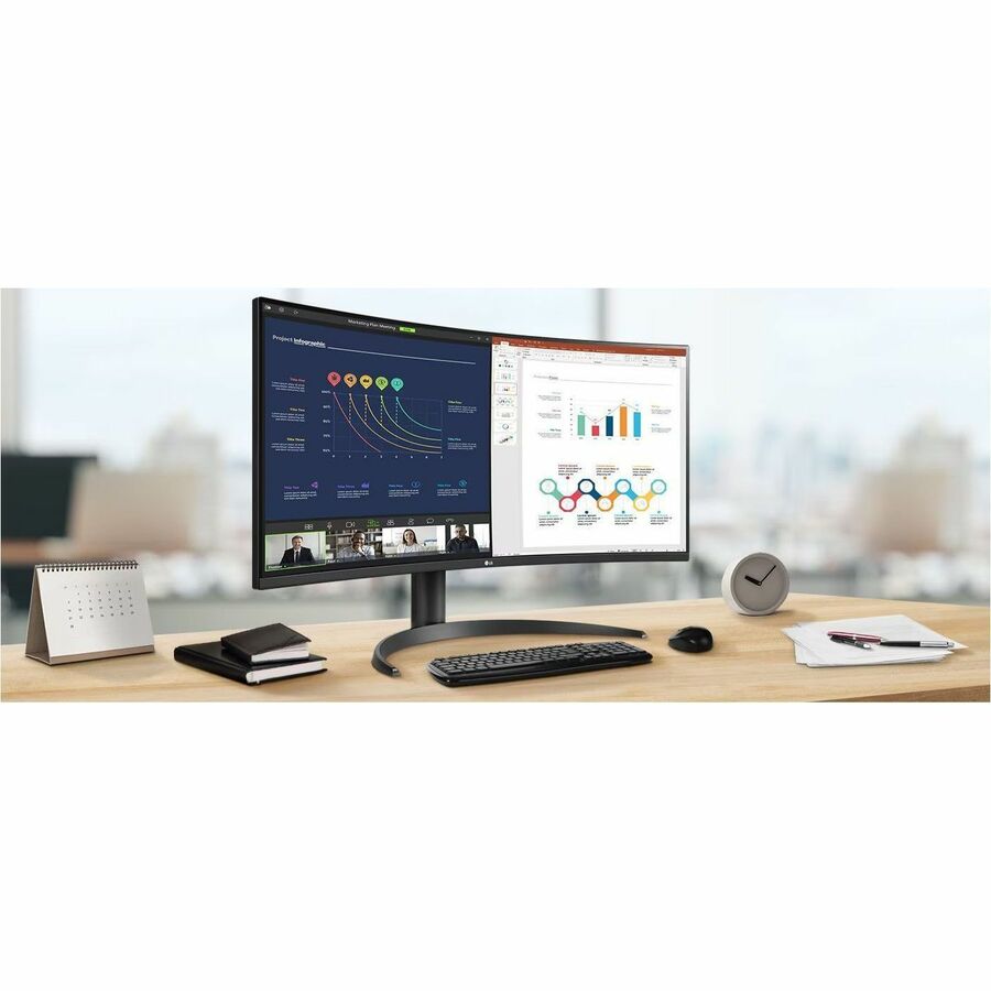 LG Ultrawide 34WR55QC-B 34" Class UW-QHD Curved Screen LCD Monitor - 21:9 34WR55QC-B