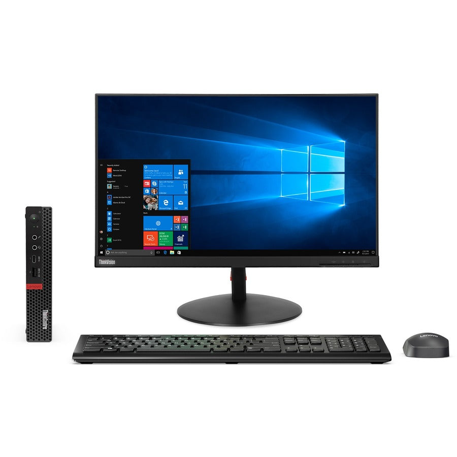 Lenovo ThinkCentre M75q-1 11A40030US Desktop Computer - AMD Ryzen 3 PRO 3200GE 3.30 GHz - 4 GB RAM DDR4 SDRAM - 500 GB HDD - Tiny - Black 11A40030US