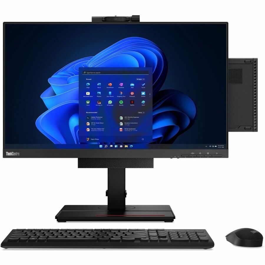 Lenovo ThinkCentre M80q Gen 3 11U10055US Desktop Computer - Intel Core i7 12th Gen i7-12700T - vPro Technology - 32 GB - 512 GB SSD - Tiny - Black 11U10055US