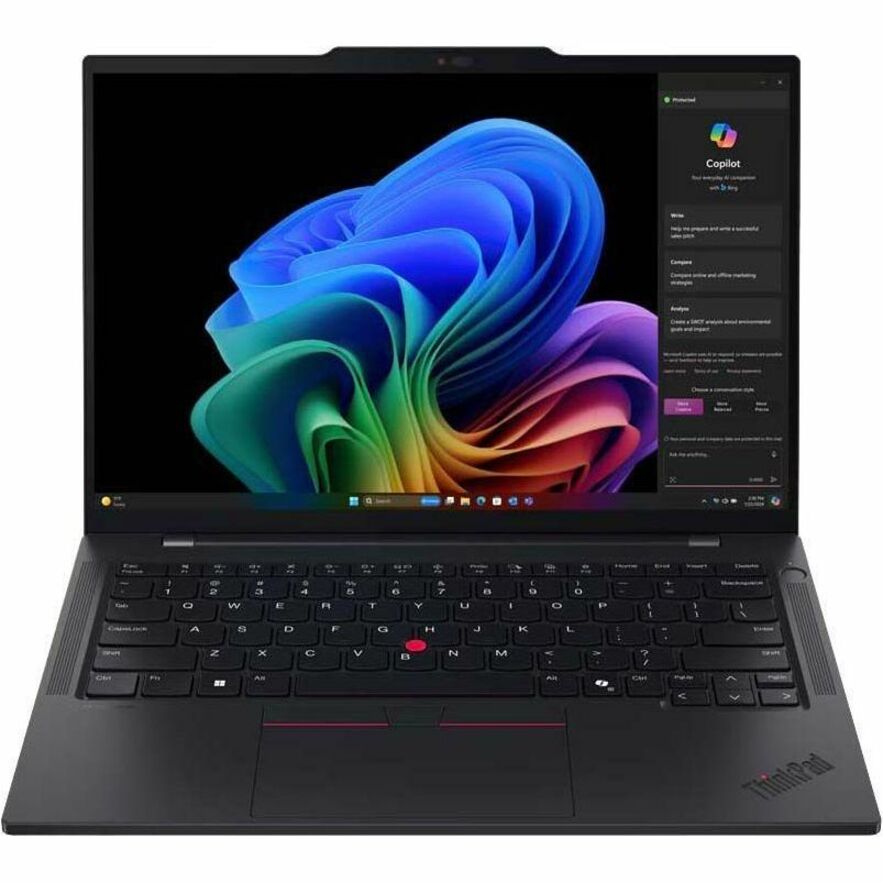 Lenovo ThinkPad T14s Gen 6 21N10000US 14" Notebook - WUXGA - Qualcomm Snapdragon X Elite X1E-78-100 - 32 GB - 1 TB SSD - English Keyboard - Black 21N10000US