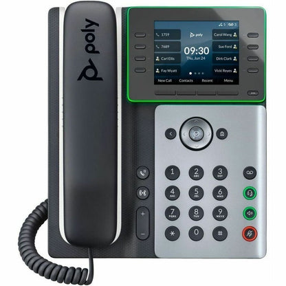 Poly Edge E500 IP Phone - Corded - Corded - Desktop - Black - TAA Compliant 82M94AA