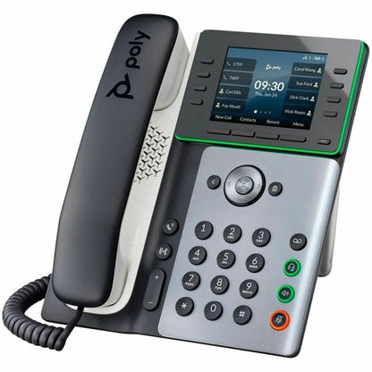 Poly Edge E500 IP Phone - Corded - Corded - Desktop - Black - TAA Compliant 82M94AA