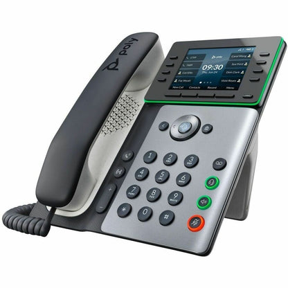 Poly Edge E500 IP Phone - Corded - Corded - Desktop - Black - TAA Compliant 82M94AA