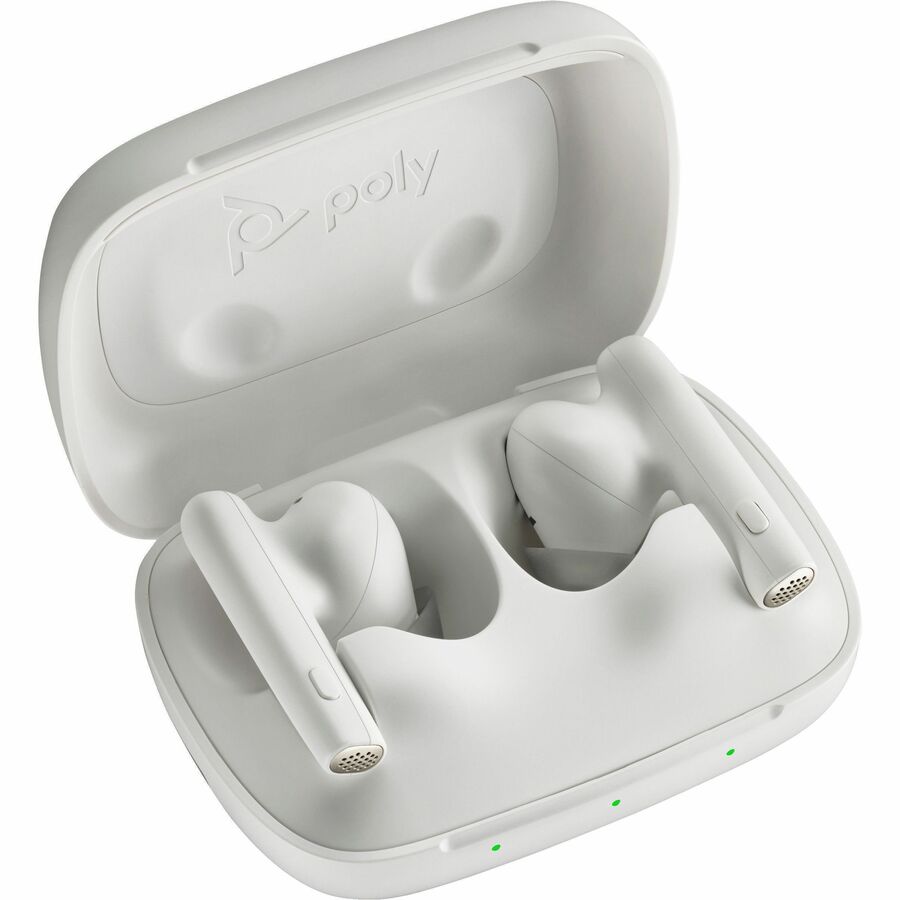 Poly Voyager Free 60 UC M White Sand Earbuds+ BT700 USB-A Adapter + Basic Charge Case 7Y8L5AA