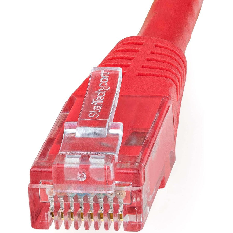 StarTech.com 25ft CAT6 Ethernet Cable - Red Molded Gigabit - 100W PoE UTP 650MHz - Category 6 Patch Cord UL Certified Wiring/TIA C6PATCH25RD