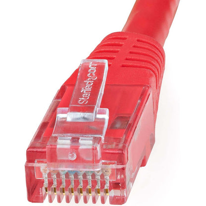 StarTech.com 25ft CAT6 Ethernet Cable - Red Molded Gigabit - 100W PoE UTP 650MHz - Category 6 Patch Cord UL Certified Wiring/TIA C6PATCH25RD