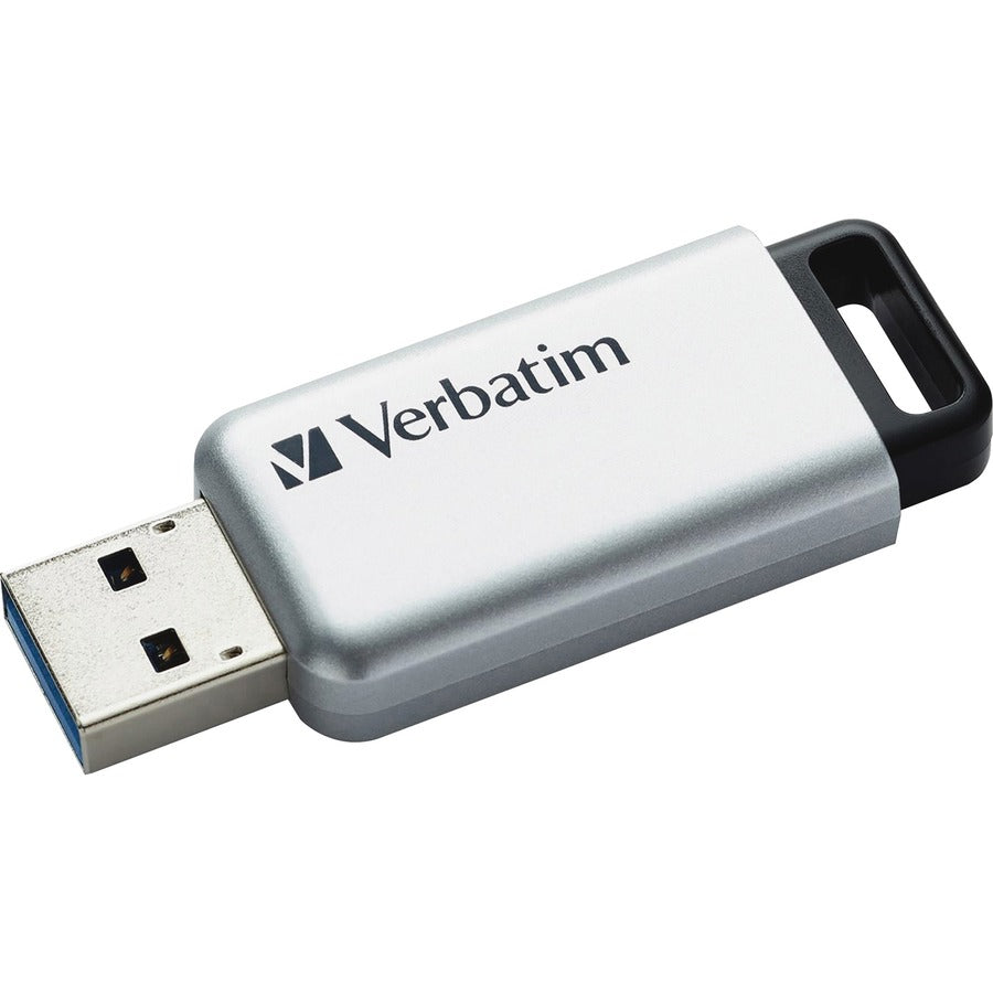 Verbatim 64GB Store'n' Go Secure Pro USB 3.0 Flash Drive with AES 256 Hardware Encryption - Silver 98666