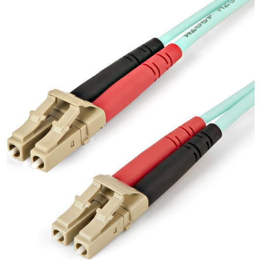 StarTech.com 5m (16.4ft) LC/UPC to LC/UPC OM4 Multimode Fiber Optic Cable, 50/125&micro;m, 100G, Low Insertion Loss, LSZH Fiber Jumper Cord 450FBLCLC5