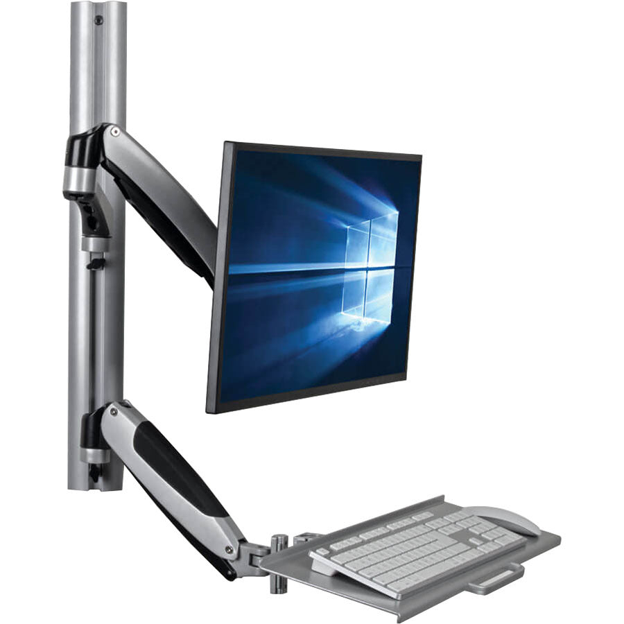 Tripp Lite by Eaton WorkWise WWSS1327RWTC Wall Mount for Workstation, Thin Client, Keyboard, Monitor, Flat Panel Display, TV - Black, Silver WWSS1327RWTC