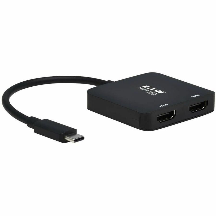 Tripp Lite by Eaton U444-2H-MST4K6 USB-C Adapter, Dual Display, Black U444-2H-MST4K6