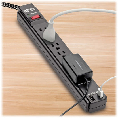 Tripp Lite by Eaton Safe-IT TLP610BUAM 6-Outlet Surge Suppressor/Protector TLP610BUAM