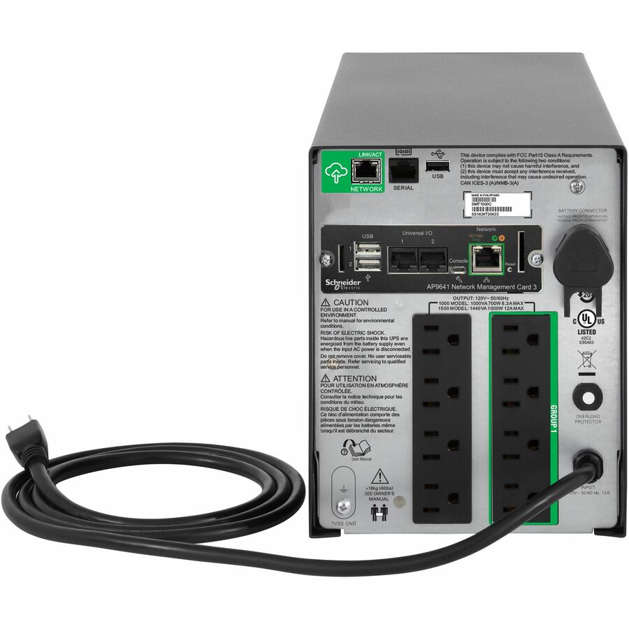 APC by Schneider Electric Smart-UPS 1500VA Tower UPS SMT1500CNC