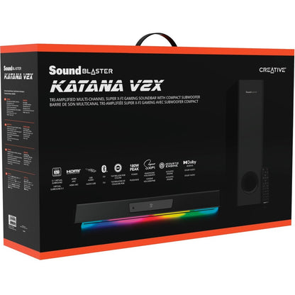 Sound Blaster Katana V2X 2.1 Bluetooth Sound Bar Speaker - 90 W RMS - Black 51MF8400AA000