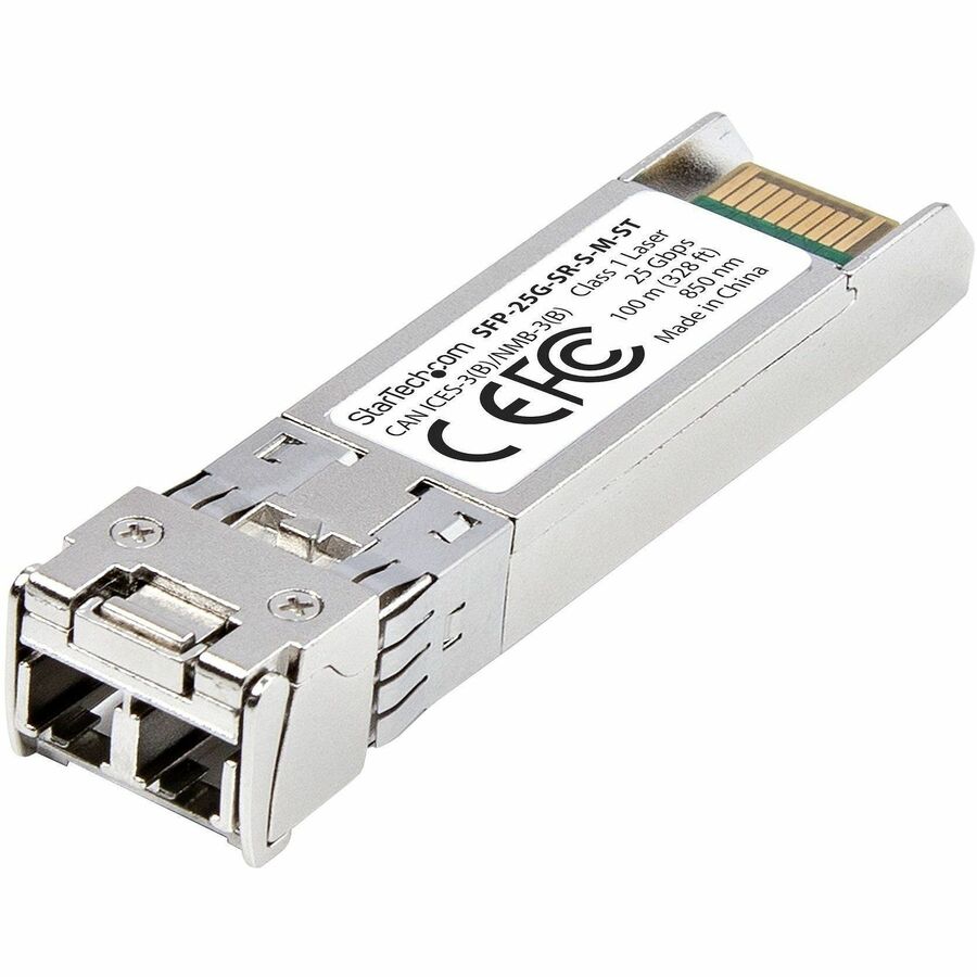 StarTech.com MSA-Compliant SFP-25G-SR-S SFP28 Module, 25Gb Multimode Fiber (MMF), 25GBASE-SR LC Transceiver, 850nm, 100m (328ft), DDM/DOM SFP-25G-SR-S-M-ST