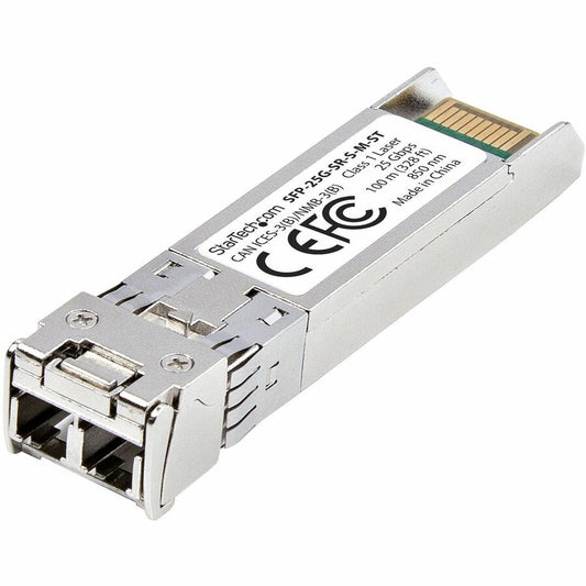 StarTech.com MSA-Compliant SFP-25G-SR-S SFP28 Module, 25Gb Multimode Fiber (MMF), 25GBASE-SR LC Transceiver, 850nm, 100m (328ft), DDM/DOM SFP-25G-SR-S-M-ST