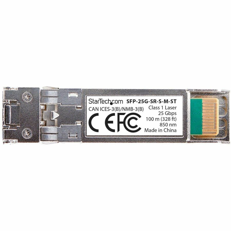 StarTech.com MSA-Compliant SFP-25G-SR-S SFP28 Module, 25Gb Multimode Fiber (MMF), 25GBASE-SR LC Transceiver, 850nm, 100m (328ft), DDM/DOM SFP-25G-SR-S-M-ST