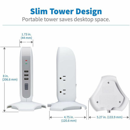 Tripp Lite by Eaton TLP66USB 5-Outlet Surge Suppressor/Protector TLP66USB