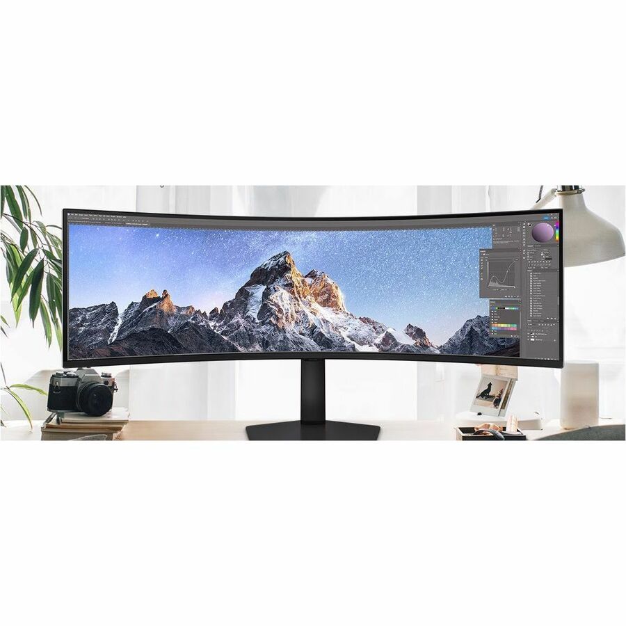 Samsung ViewFinity S9 S49C954UAN 49" Class Dual Quad HD (DQHD) Curved Screen Gaming LED Monitor - 32:9 - Black LS49C954UANXZA