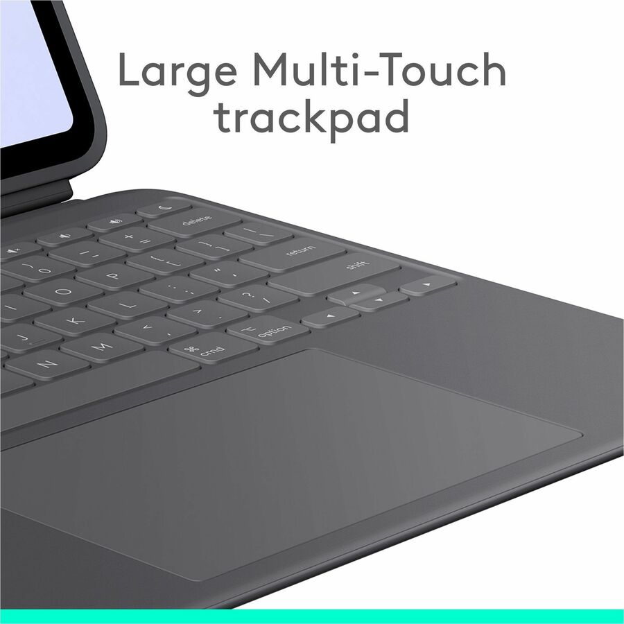 Logitech Combo Touch Keyboard/Cover Case for 13" Apple iPad Pro (7th Generation) Tablet - Graphite 920-012658