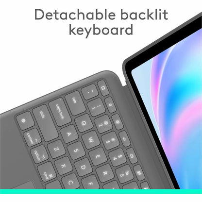 Logitech Combo Touch Keyboard/Cover Case for 13" Apple iPad Air 13 (2024) Tablet - Oxford Gray 920-012608