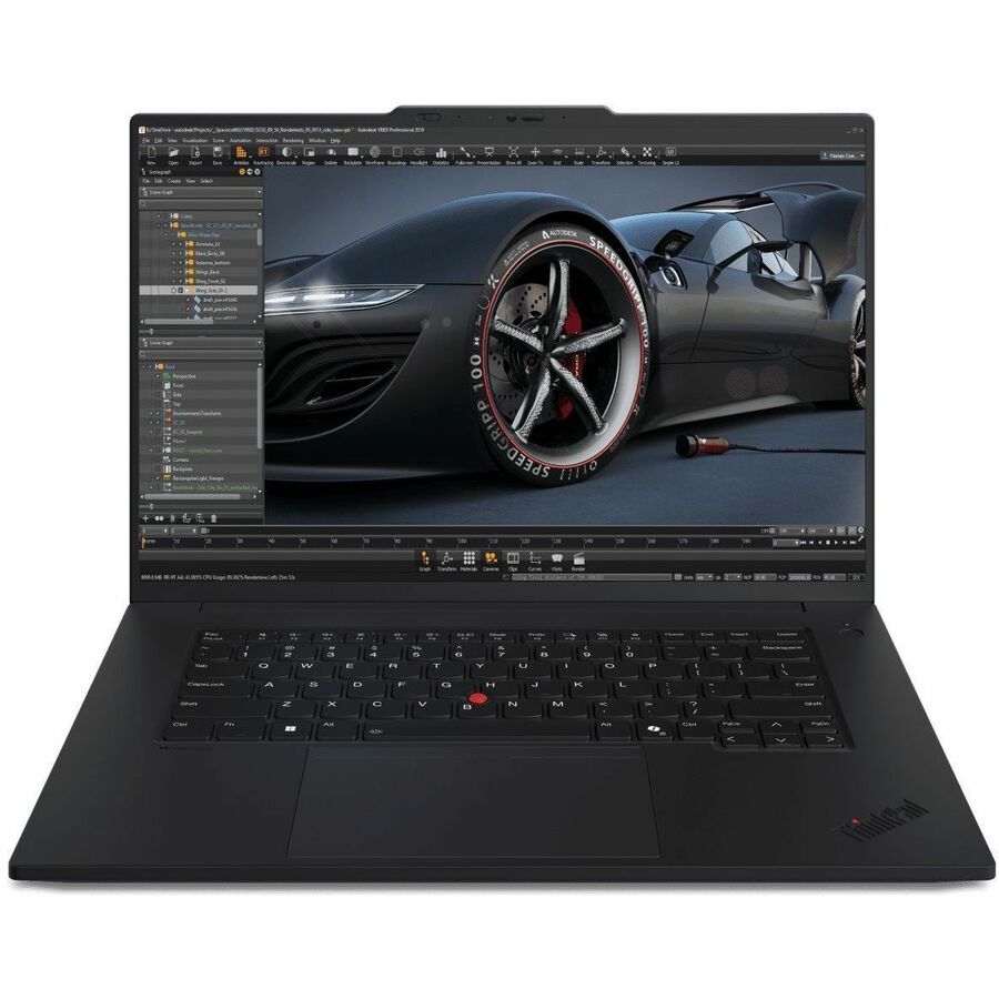 Lenovo ThinkPad P1 Gen 7 21KV000HUS 16" Notebook - WQXGA - Intel Core Ultra 7 165H - vPro Technology - Intel Evo Platform - 16 GB - 512 GB SSD - English Keyboard - Black 21KV000HUS