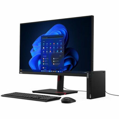 Lenovo ThinkCentre M70q Gen 5 12TD001KUS Desktop Computer - Intel Core i7 14th Gen i7-14700T - vPro Technology - 16 GB - 512 GB SSD - Tiny - Black 12TD001KUS