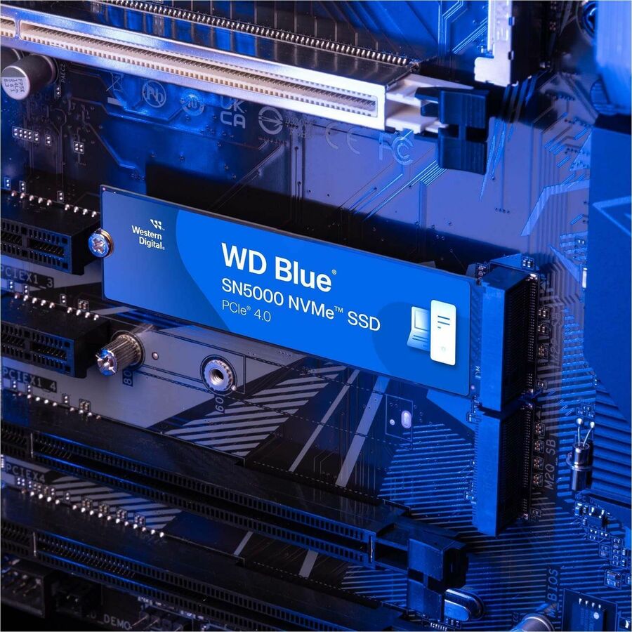 WD Blue SN5000 WDS100T4B0E 1 TB Solid State Drive - M.2 2280 Internal - PCI Express NVMe (PCI Express NVMe 4.0 x4) WDS100T4B0E