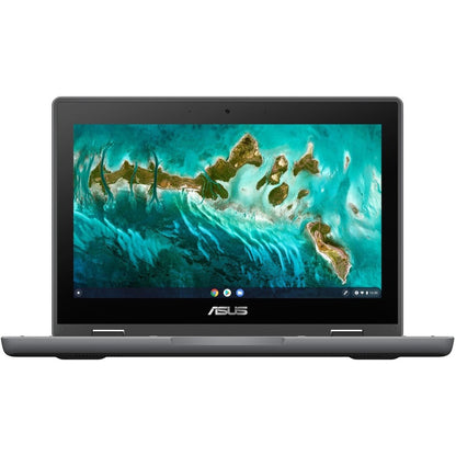 Asus Chromebook Flip CR1 CR1100FKA-C1-CA 11.6" Touchscreen Convertible 2 in 1 Chromebook - HD - Intel Celeron N4500 - 4 GB - 32 GB Flash Memory - Dark Gray CR1100FKA-C1-CA