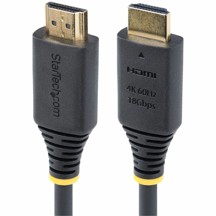 StarTech.com 3ft (0.9m) Premium Certified High Speed HDMI Cable, 4K 60Hz/1440p 144Hz, 18Gbps, UHD HDMI 2.0 Cord, TPE Jacket HDMI2-CABLE-4K60-3F