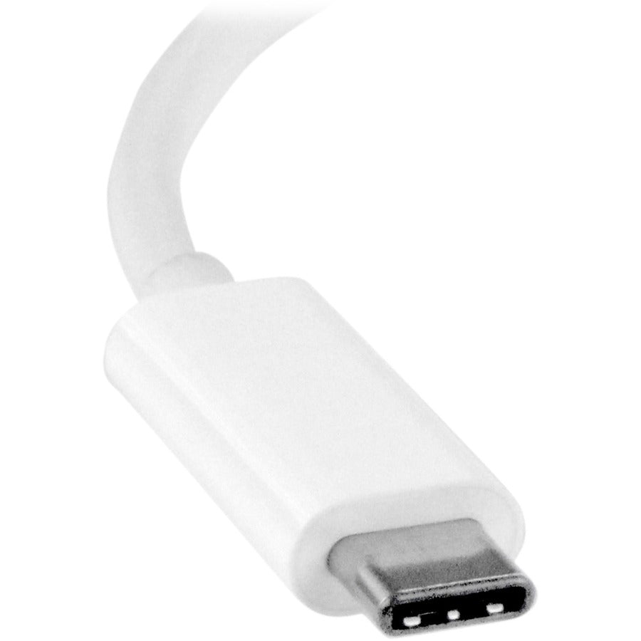 StarTech.com USB C to DVI Adapter - White - Thunderbolt 3 Compatible - 1920x1200 - USB-C to DVI Adapter for USB-C devices such as your 2018 iPad Pro - DVI-I Converter CDP2DVIW