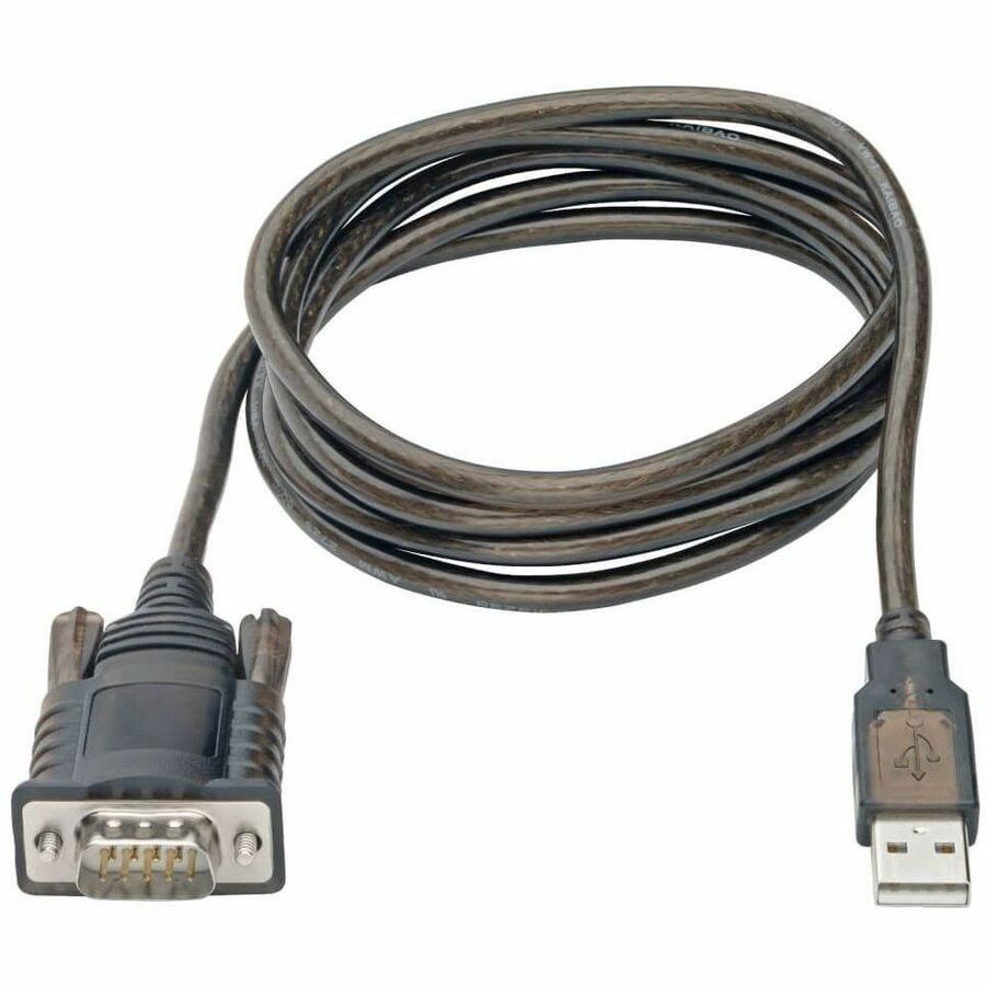 Tripp Lite series RS232 to USB Adapter Cable with COM Retention (USB-A to DB9 M/M), FTDI, 5 ft. U209-005-COM