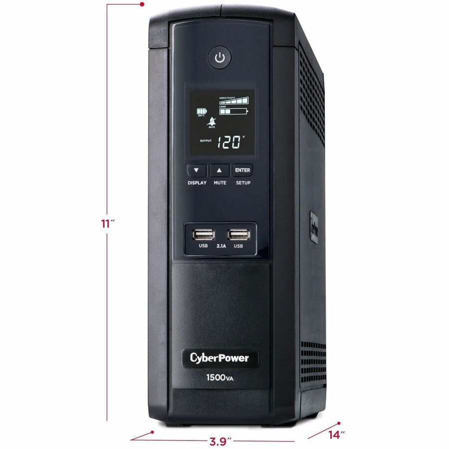 CyberPower Intelligent LCD BRG1500AVRLD2 1500VA Mini-tower UPS BRG1500AVRLCD2