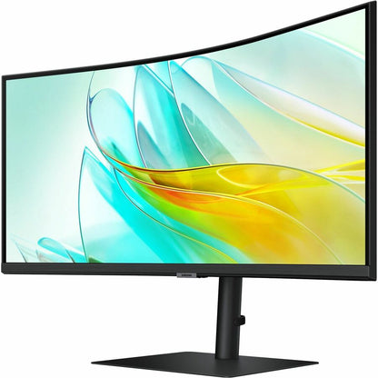 Samsung ViewFinity S6 S34C654UAN 34" Class UW-QHD Curved Screen LCD Monitor - 21:9 - Black LS34C654UANXGO