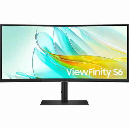 Samsung ViewFinity S6 S34C654UAN 34" Class UW-QHD Curved Screen LCD Monitor - 21:9 - Black LS34C654UANXGO