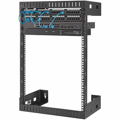 StarTech.com 2-Post 15U Heavy-Duty Wall-Mount Network Rack, 19" Open Frame Server Rack for Computer Equipment, Wall Mount Data Rack~ RK15WALLO