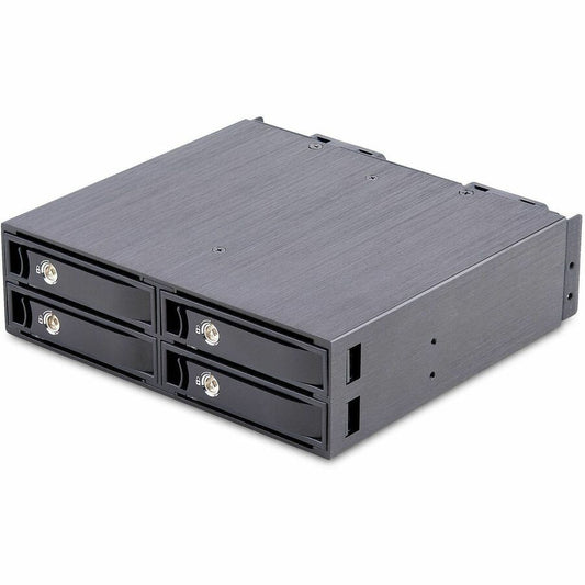 StarTech.com 4-Bay Backplane for U.2 Drives, Fits in a 5.25inch Bay, Mobile Rack for 2.5inch U.2 (SFF-8639) NVMe HDD/SSDs, Removable Trays 4U2525-SAS-BACKPLANE