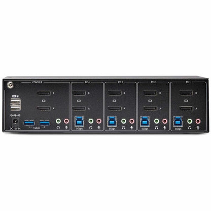 StarTech.com 4-Port Dual-Monitor DisplayPort KVM Switch, 4K 60Hz, 2x USB 5Gbps Ports, Hotkey/Push-Button Switching, TAA Compliant P4DD46A2-KVM-SWITCH