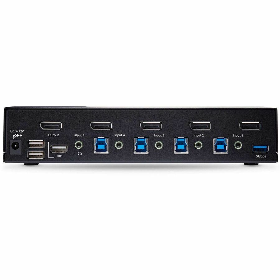 StarTech.com 4-Port DisplayPort 1.4 KVM Switch, 8K 60Hz / 4K 144Hz, 2x USB 3.0 Ports, 4x USB 2.0 Ports, Hotkey Switching, TAA Compliant D86A2-4-PORT-8K-KVM